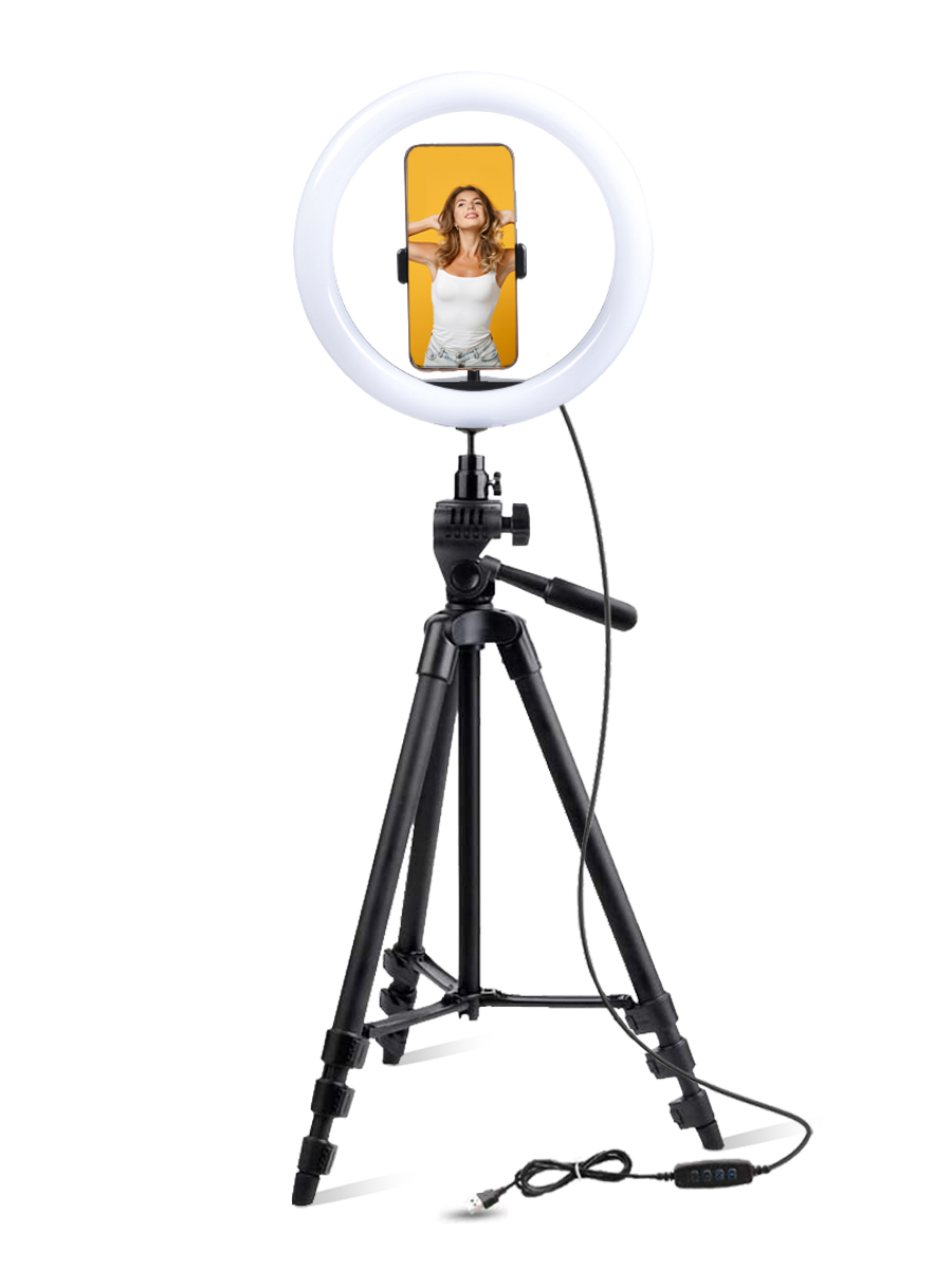 8 inch LED Selfie Ring Light With Tripod Stand For Youtube & Tiktok Live  Stream | eBay